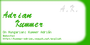 adrian kummer business card